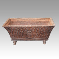 Pair of Georgian style flower troughs front
