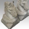 Pair of horsehead column tops angle