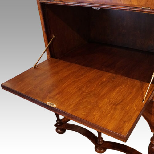 Queen Anne chest on stand drinks cabinet flap