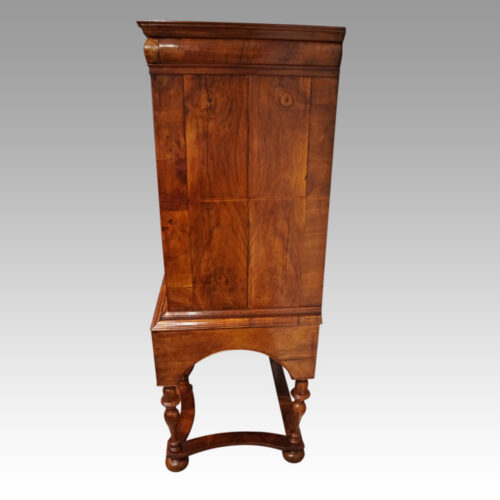 Queen Anne chest on stand drinks cabinet side