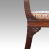 Set 12 mahogany Italian dining chairs back leg detail