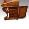 Victorian inlaid walnut Davenport desk interior drawers