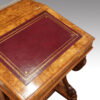 Victorian inlaid walnut Davenport desk leather