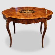 Victorian inlaid walnut centre table