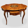 Victorian inlaid walnut centre table drawer