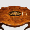 Victorian inlaid walnut centre table top