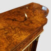 Victorian inlaid walnut credenza top end