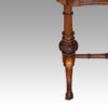 Victorian inlaid walnut serpentine card table end support