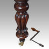 Victorian mahogany large extending dining table leg and winding handle