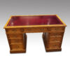 Victorian oak pedestal desk