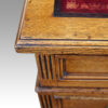 Victorian oak pedestal desk corner