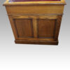 Victorian oak pedestal desk side