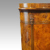Victorian walnut oval cupboard carving