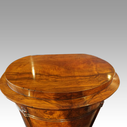 Victorian walnut oval cupboard top