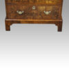 19thc. walnut small bureau bookcase front feet