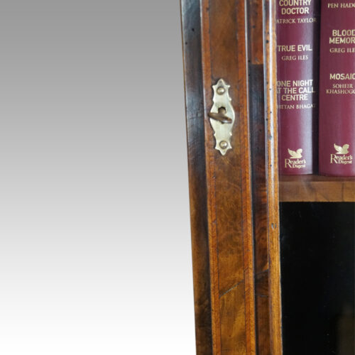 19thc. walnut small bureau bookcase key