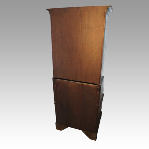 19thc. walnut small bureau bookcase rear