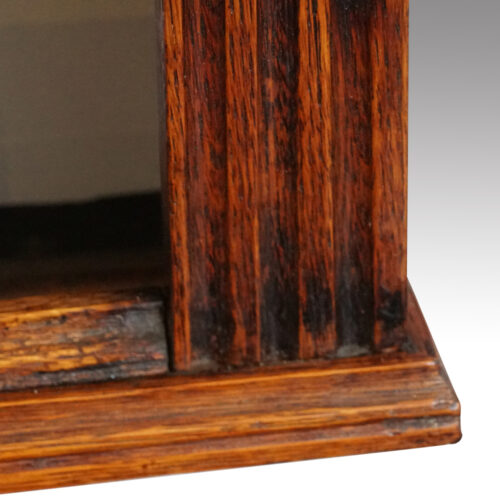 Antique oak plate rack bottom corner