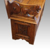 Edwardian carved oak monksbench end