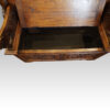 Edwardian carved oak monksbench interior
