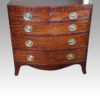 Edwardian mahogany bow fronted small chest front