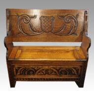 Edwardian oak monksbench