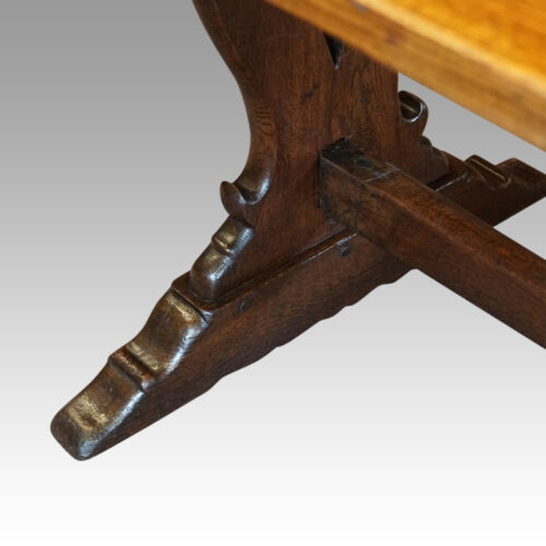 Edwardian oak refectory dining table base