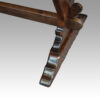 Edwardian oak refectory dining table base detail