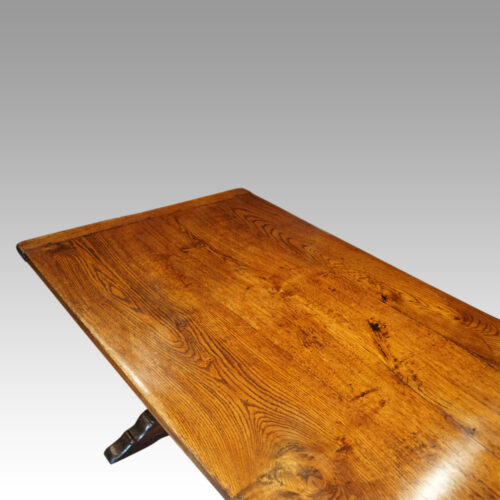 Edwardian oak refectory dining table top