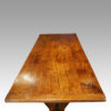 Edwardian oak refectory dining table top view