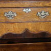 Georgian oak potboard dresser base drawer detail