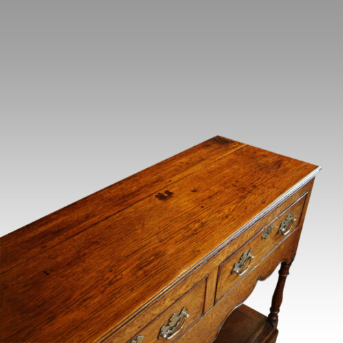 Georgian oak potboard dresser base end top