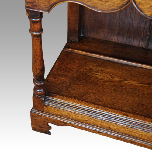 Georgian oak potboard dresser base front leg