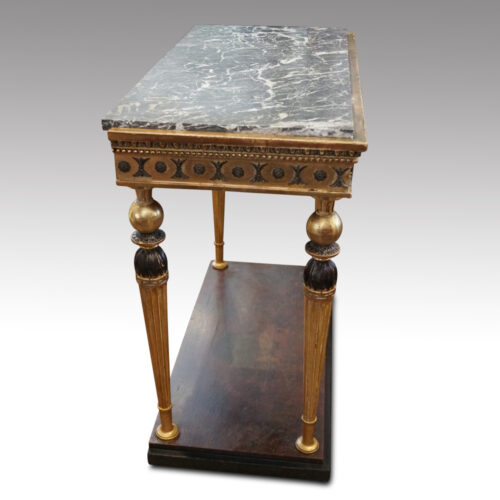 Gilt console table end view