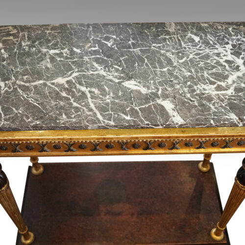 Gilt console table marble top