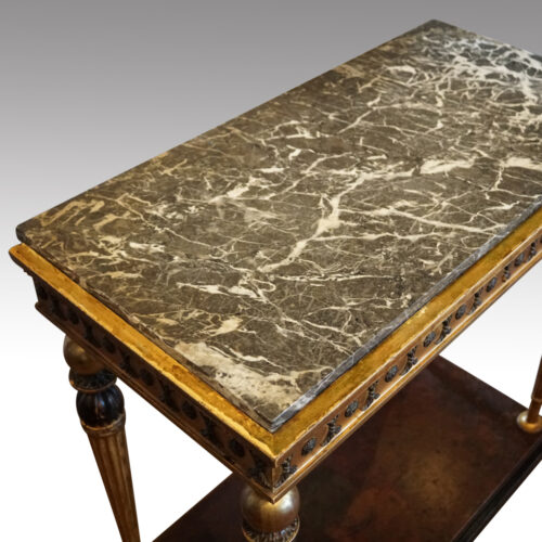 Gilt console table top detail