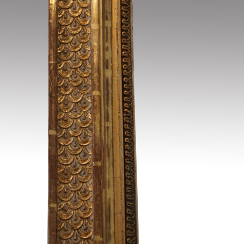 Gilt pier mirror scale decoration