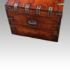 Victorian iron bound officers campaign trunk end