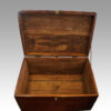Victorian iron bound officers campaign trunk interior