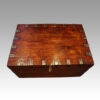Victorian iron bound officers campaign trunk top