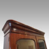 Victorian mahogany library bookcase cornice detail