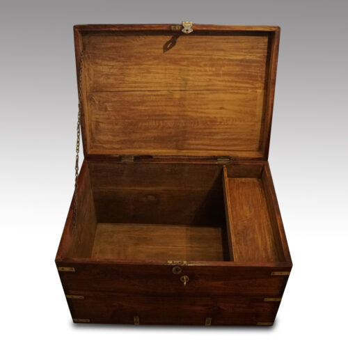Victorian military campaign chest interior