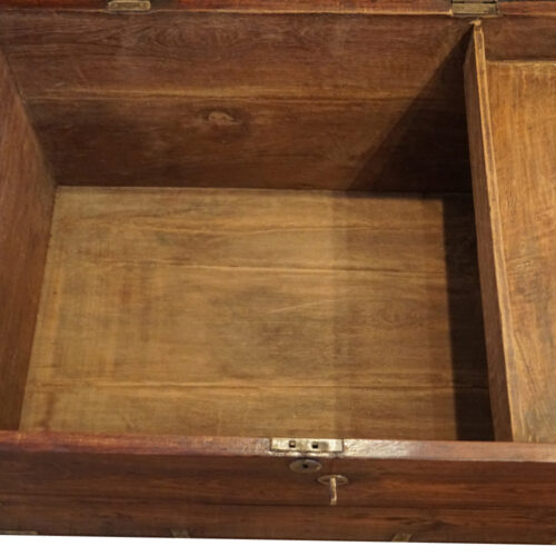Victorian military campaign chest interior detail