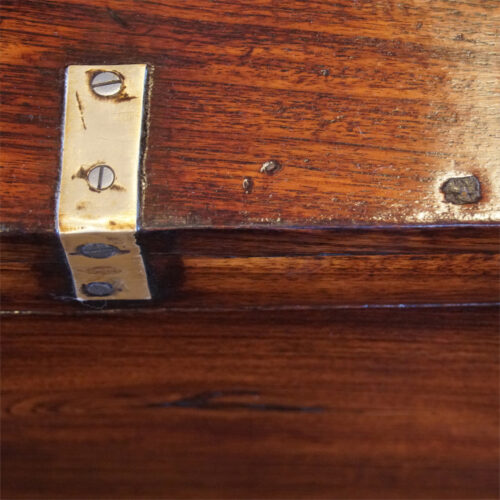 Victorian teak military chest bras strap