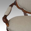 Victorian walnut sofa arm detail