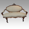 Victorian walnut sofa front