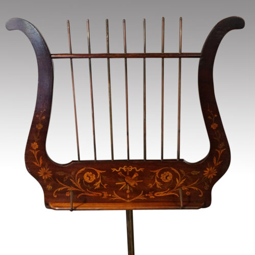 19thc inlaid music stand rest
