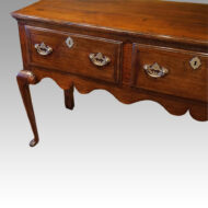 Antique oak cabriole leg dresser end
