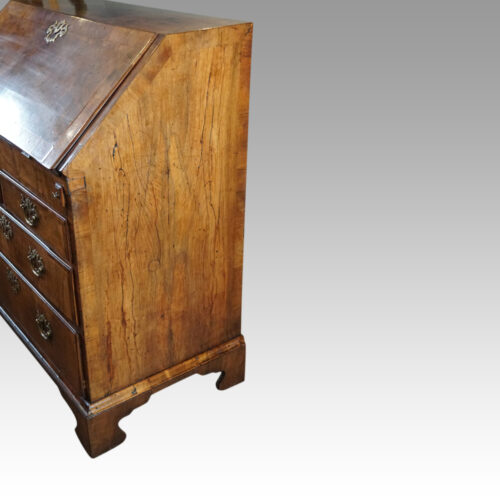 George I walnut bureau side