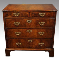 George I walnut chest of drawers